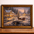 Hiver serein dans un village enneigé