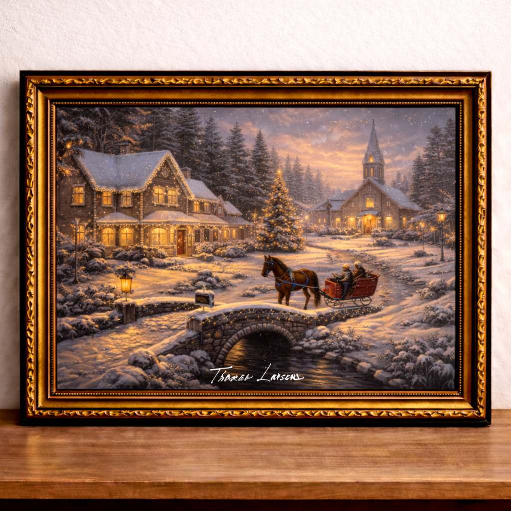 Hiver serein dans un village enneigé