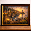 New England coastal sunset scene