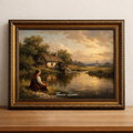 Riverside view in golden light
