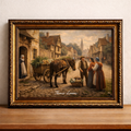 Scène de rue européenne traditionnelle