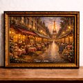Twilight in Parisian streets